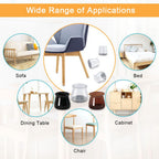 32 Pcs Chair Leg Floor Protectors - Silicone Felt Pads, Scratch-Proof & Noise-Free, Easy Smooth Moving, Large Size (Fits Round Chair Legs: 1-5/16" to 2" Diameter)