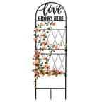 hogardeck 45 * 14 inch Metal Garden Trellis for Climbing Plants Flowers Outdoor,Heavy Duty,Black Coating Rustproof Trellis for Rose, Vegetable, Flowers, Perfect for Training Climbing Plants (1Pcs)