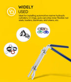 5 Pack Hydraulic Seal Installation Tool Kit, Hydraulic Cylinder Piston Repair Seal Tools, U-Cup Rod Seal Installation Tool Kits, Upgraded Seal Twistor Install Tool Set with Pick and Hook Set