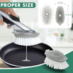 Soap Dispensing Dish Brush Refills, 6 Pack Dish Brush Replacement Head for Steel Soap Dispensing Dish Brush