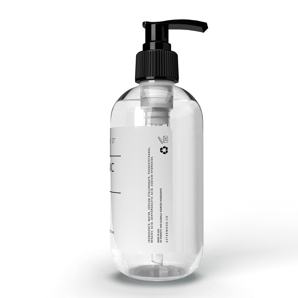 Asterwood Hyaluronic Acid Serum for Face - Plumping, Anti-Aging, Hydrating - Fragrance-Free - 8 Fl Oz