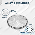 Replacement 357151 Pump Lid with O-Ring – Pool Pump Lid Replacement for Pentair Whisperflo, IntelliFlo VS, VS 3050, VF, VST and VS+SVRS high performance pumps – See-Through Clear Pool Pump Cover Lid