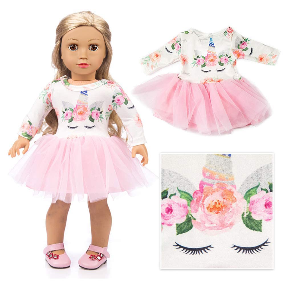 ZQDOLL 19 pcs American Doll Clothes Gift for 18 inch Doll Clothes and Accessories, Including 10 Complete Sets of Clothing