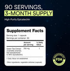 NÜCLEO FUNDAMENTALS High Purity Epicatechin - 90 Capsules - Promotes Strength & Muscle Growth - Nitric Oxide Support - for Daily Performance - Epicatechin Supplements Made in USA