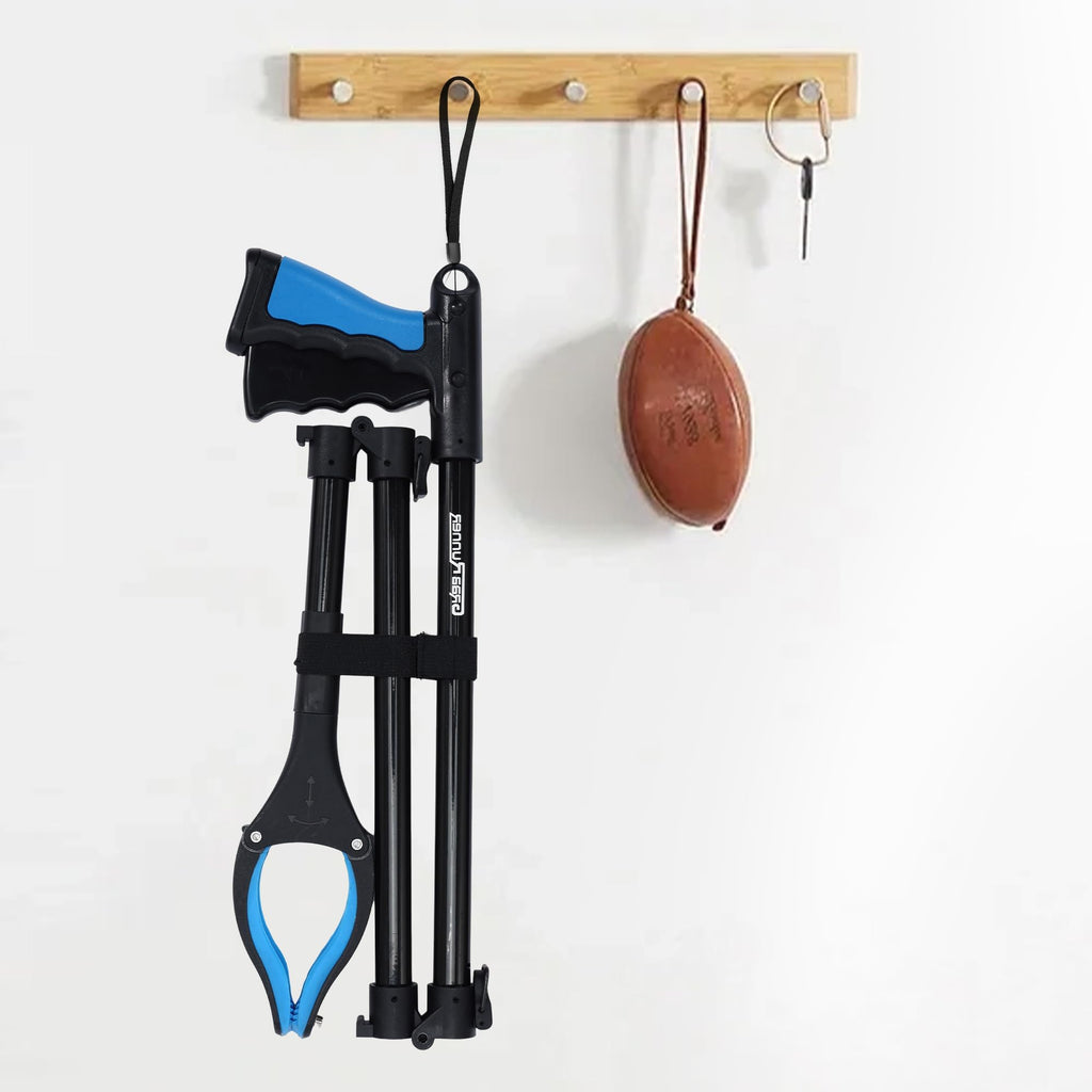 GrabRunner 38 Inch & 44 Inch Extra Long Grabber Reacher Tool Set – Extendable Reacher Grabber Pickup Tools for Seniors, Disabled and Hard-to-Reach Areas, Ergonomic Grip & Lightweight Design（Blue）