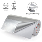 BOMEI PACK Aluminum Foil Tape,Heavy Duty Metal Duct Tape,High Temperature Silver Tape,Perfect for Sealing & Patching,HVAC,Air Ducts,Insulation and Metal Repair (12 Inch x 55 Yards)