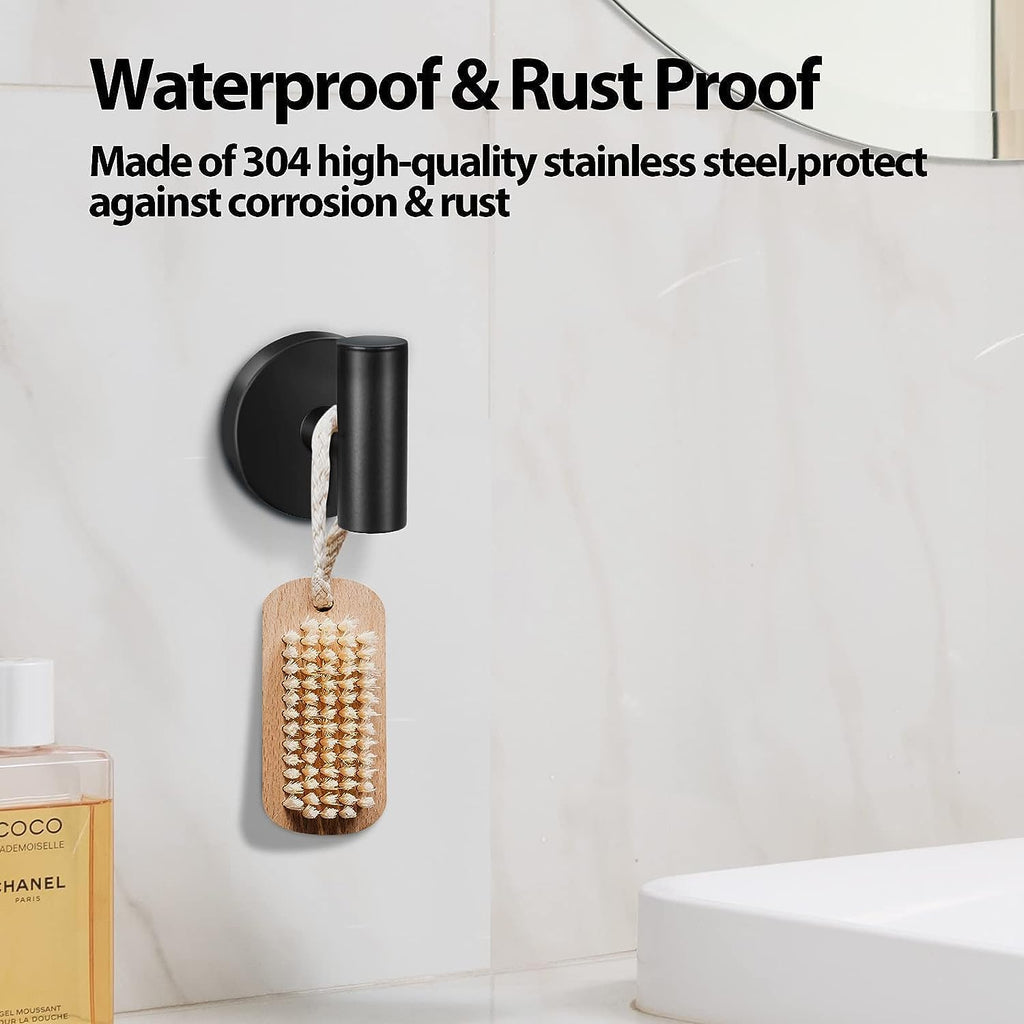 Kruodop Towel Hooks for Bathroom,4 Packs Wall Mount Towel Holder,Black Matte Wall Robe Hook,Stainless Steel Heavy Duty Door Hanger Towel Hook for Kitchen, Bedroom,Hotel,Pool,Coats - Red Bronze