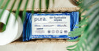 Pura XL Flushable Adult Wipes Unscented, Extra Large Family Wet Wipes with Aloe Vera & 99% Water, Sensitive Skin, 12 Pack of 40 (480 Wipes), Personal Hygiene Toilet