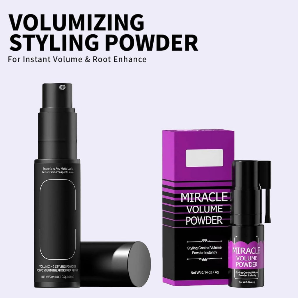 Gowwim Texture Powder 2-Piece Set (4g + 10g) , 360° Rotating Hair Texture Styling Volume Powder & 10g Instant Oil Control & Matte Finish Volumizing All-Day Hold for Men & Women Volumizing Non-greasy
