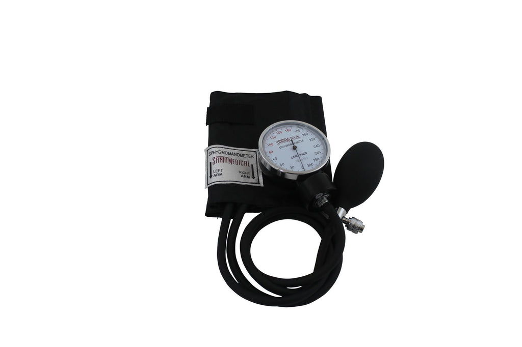 Santamedical Aneroid Sphygmomanometer - Bp Cuff with Stethoscope - Black