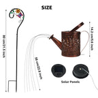MEBRUDY Solar Garden Decor Lights, IP44 Waterproof Metal Butterfly Solar Watering Can Lights Outdoor Decor for Yard Pathway Patio Lawn, Gifts for Women Mom Grandma Birthday