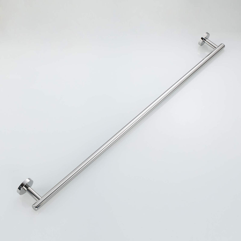 USHOWER Polished Chrome Bath Towel Bar, 30-Inch Towel Rack for Bathroom Wall-Mounted, Thicken SUS304 Stainless Steel Towel Rod (Total Length 32-Inch)