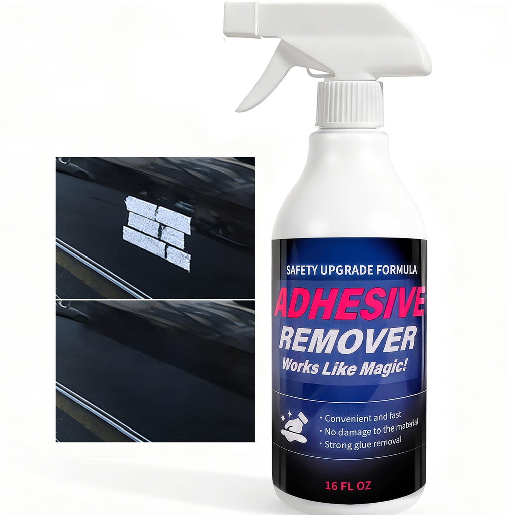 FAVIRZCE Adhesive Remover Spray for Sticky Residue - Heavy Duty Sticker Eraser for Cars Glass Plastic Metal - Cleans Decals Glue Crayon Tar Gum & Labels - Surface Safe Formula