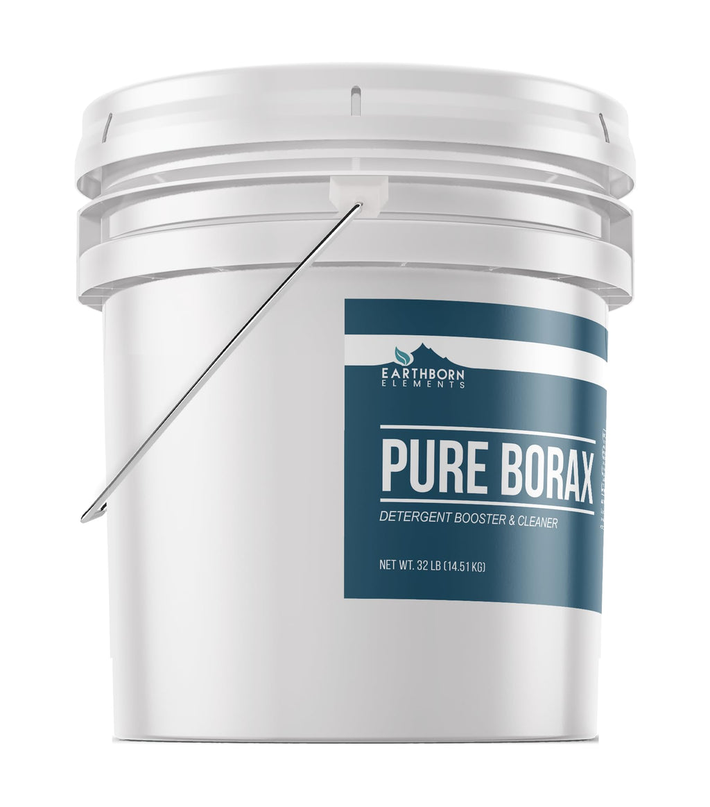 Earthborn Elements Borax Powder (3.5 Gallons), Multipurpose Cleaner & Detergent Booster, Resealable Tub