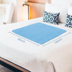 Bed Pads Washable Waterproof 34'' x 36'' (Pack of 4), Reusable Incontinence Underpads for Adults, Washable Pee Pads, Great for Dogs, Cats, Bunny, Seniors Bed Pad, Hospital Bed Sheets, Blue