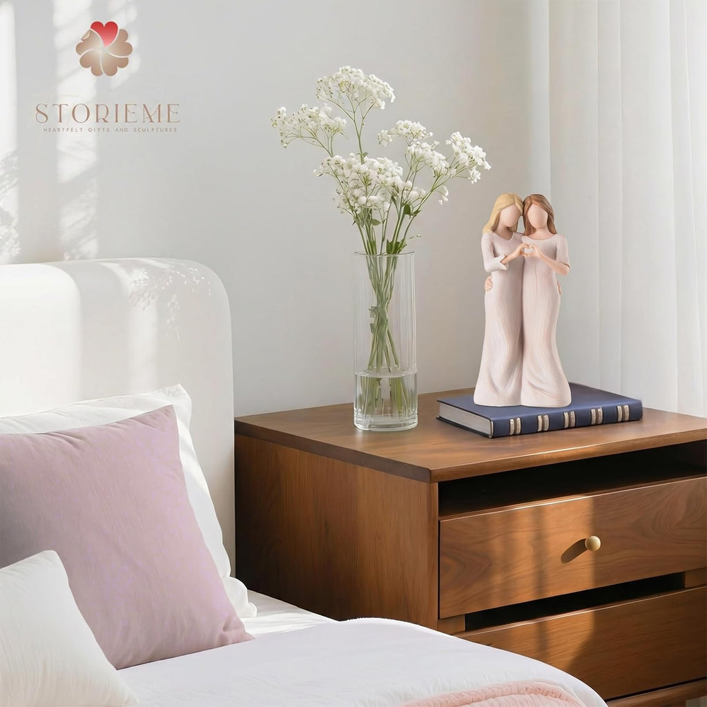 Storieme Sister Figurines - Best Friend Birthday Gifts for Women