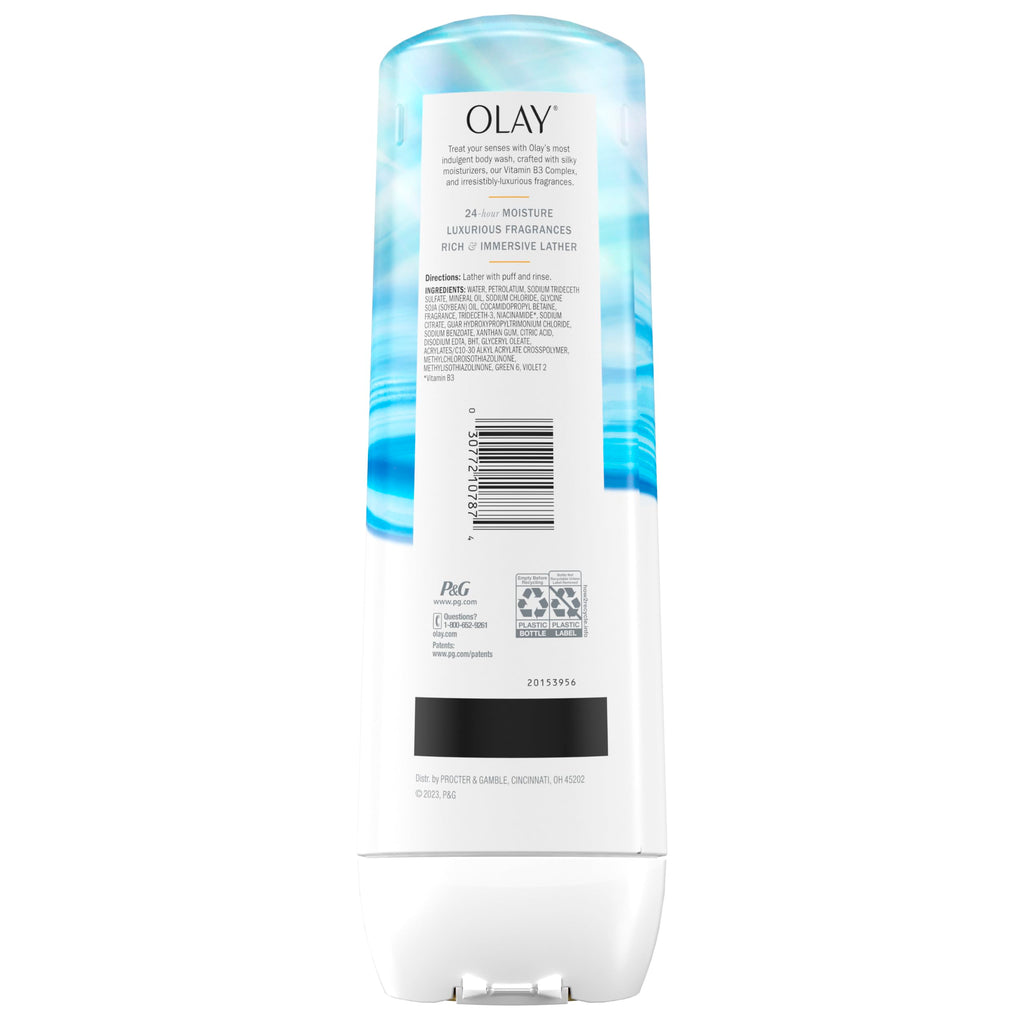 Olay Body Wash for Women, Indulgent Moisture, 24hr Moisturizing & Nourishing Formula, Infused with Vitamin B3 Complex, Luxurious Fragrances, Moonflower & Neroli Oil Scent, 20 fl oz