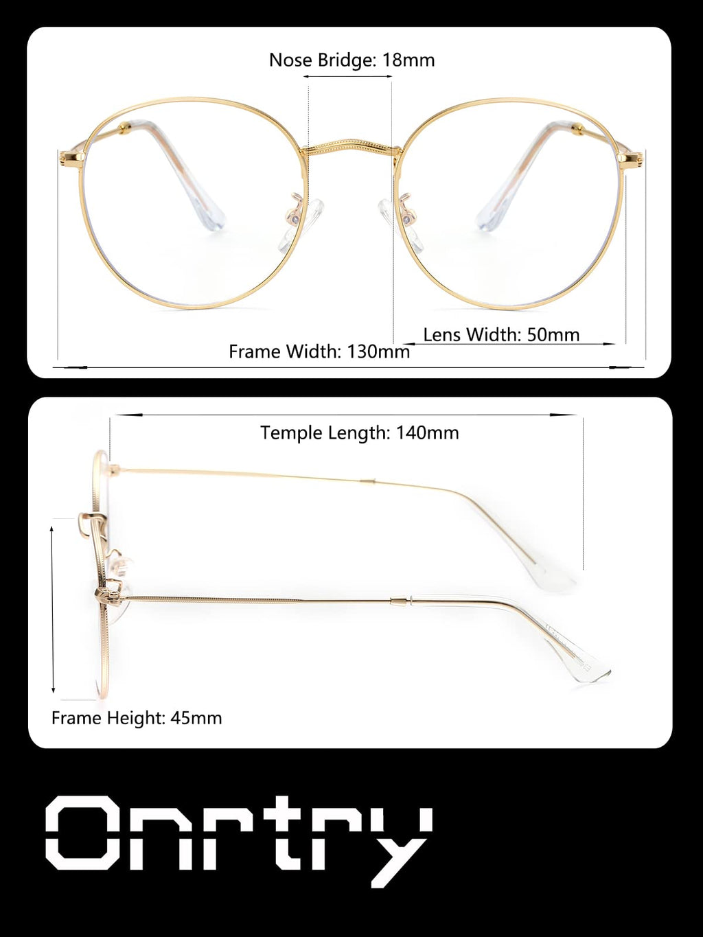 Onrtry Circle Blue Light Glasses for Women Men Round Metal Frame Computer Gaming Eyeglasses 2 Pack(Tortoise+Gold)