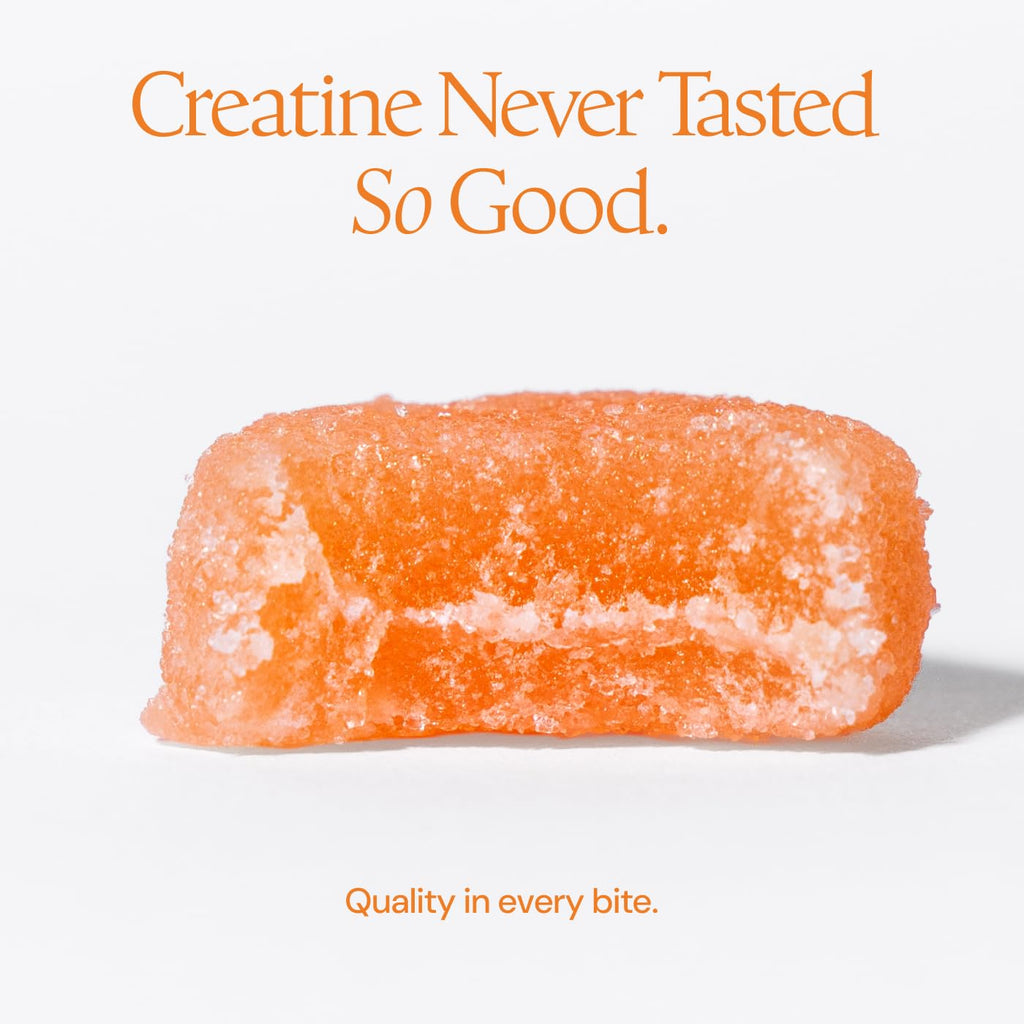 Create Creatine Gummies for Men & Women – NSF Certified, Made with Creapure Creatine Monohydrate, Great Tasting, Anti-Melting Formula, 30ct Standup Pouch, 90 Gummies (Sour Peach)