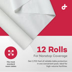 Dealmed Exam Table Paper (12 Rolls) 14” x 225' Smooth, White Medical Exam Cover for Doctor’s Offices, Medical Facilities, Patternmaking, Tracing and More