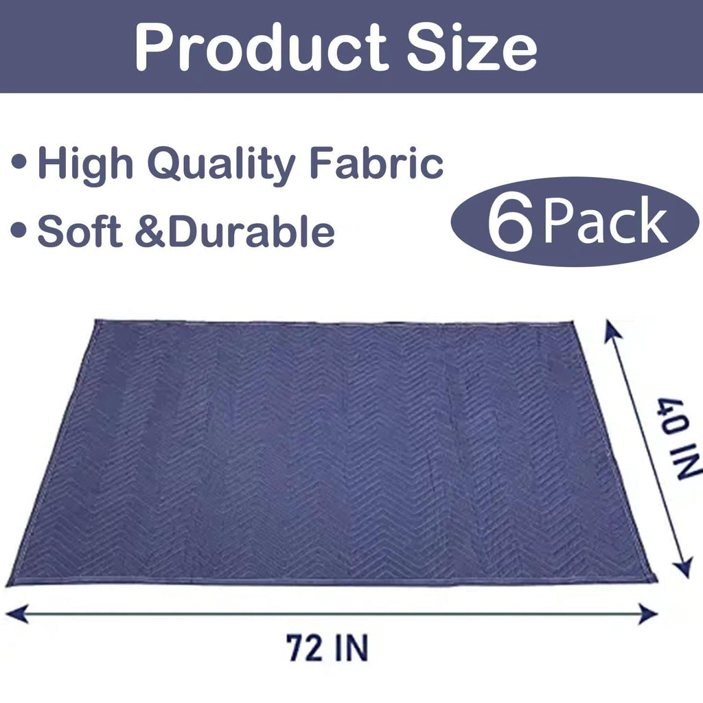 6 Pack 40x72 In Moving Blankets Heavy Duty Thick Furniture Shipping Blankets for Protecting Professional Quilted Shipping Furniture Pads