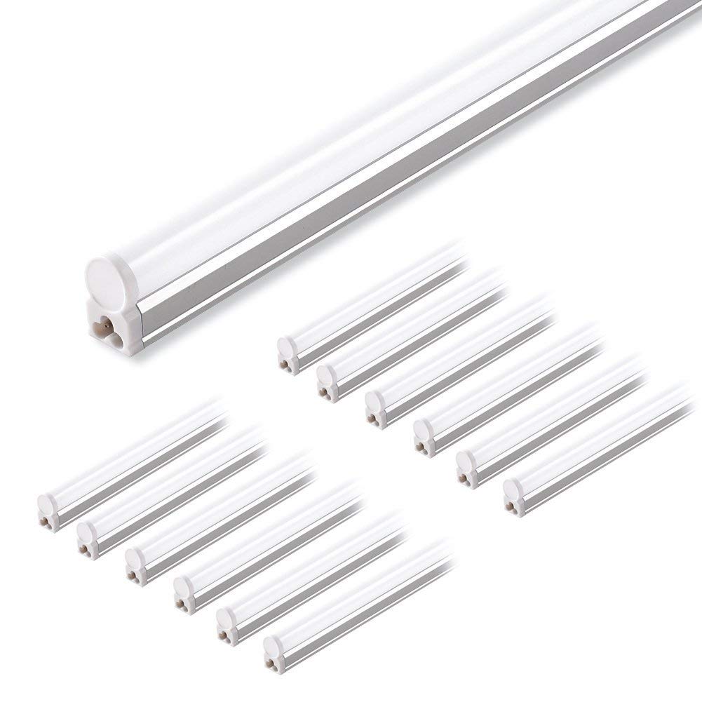Barrina (Pack of 12 LED T5 Shop Light, 4FT, 2200lm, 6500K, 20W, Linkable