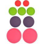 Replacement Lids for Pyrex Glass Food Storage Containers Round (2) 7202-PC 1 Cup Red (3) 7200-PC 2 Cup Green (2) 7201-PC 4 Cup Purple (2) 7402-PC 6/7 Cup Fuchsia