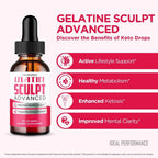 Gelatine Sculpt Drops, Official Gelatine Sculpt Supplement Dropper, All Natural Keto Liquid Droppers, Advanced Formula Sustain Active Lifestyle & Fitness Goals, GelatineSculpt Reviews (3 Pack)