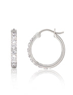 Limerencia G23 Pure Titanium Hypoallergenic Hoop Earrings, F136 Titanium Huggie Studs for Women Sensitive Ears (20 mm hoop silver)