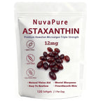 glowdrop NuvaPure Astaxanthin with MCT Oil, 12mg Per Serving, Astaxanthin from Microalgae, Antioxidant Supplement for Daily Wellness, 120 Softgels