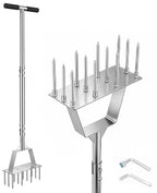 Fologtoo Lawn Aerator Tool, Heavy-Duty Stainless Steel Lawn Spike Aerator