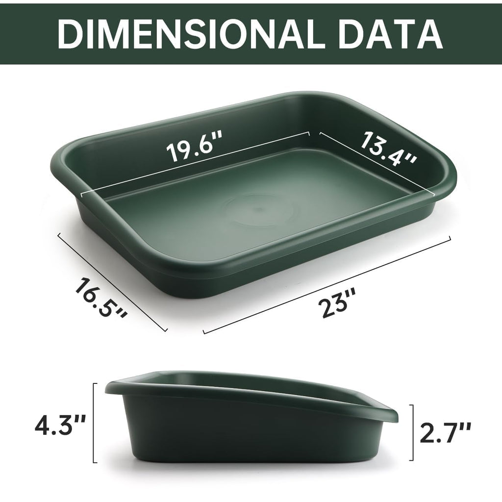 2-Pack Plant Potting Tray– MultiFunctional Large Heavy-Duty GardenTidy Tray