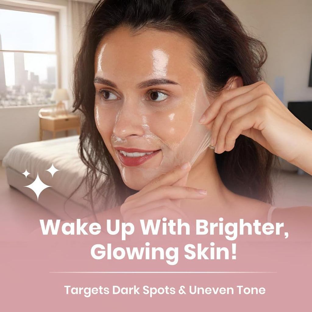 YURI Collagen Overnight Wrapping Peel Off Face Mask, Overnight Collagen Face Mask Easy Peel Off Facial Mask Skin Care Night Mask, Reduce Fine Lines & Dullness, Anti-Aging Skin Car