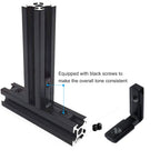 BLCCLOY 20Pcs 2020 Aluminum Extrusion Black Corner Bracket T Slot Inside L Shape Joint Angle Hardware Connector with Screws for 20 Series 20/20 2040 V Slot Extruded Aluminum Profile
