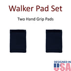Crutcheze Rollator Walker Handle Wrap Cushions – Secure Fit Hook & Loop Closure for Wide or Winged Ergonomic Handles – 3/8” Padded Grip Covers – Washable – Designed in USA