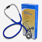 HCS Stethoscope, Blue, Classic Lightweight - Medical, Dual Head Stethoscopes for Nurses, Doctors, Vet - Nursing School Essentials, Student Supplies, Work, Home - 22 inch Tubing