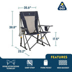 GCI Outdoor Comfort Pro Rocker Camping Chair - Indigo Blue