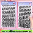 640Pcs Lash Extension Kit, DIY Eyelash Extension Kit Cluster Curl Individual Lashes with Lash Bond and Seal, Tweezers DIY Eyelash Extension Kit for Self Application At Home(30p+40p 8-15MM)