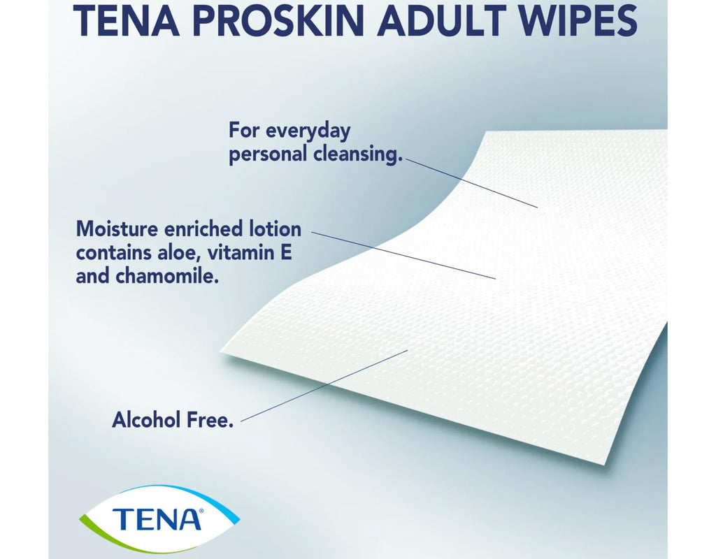Tena Skincare Incontinence Adult Wipe Pre-Moistened Adult Washcloth 48 ea (Pack of 3)