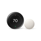 Google Nest Learning Thermostat (4th gen) + Nest Temperature Sensor (2nd gen) - Obsidian