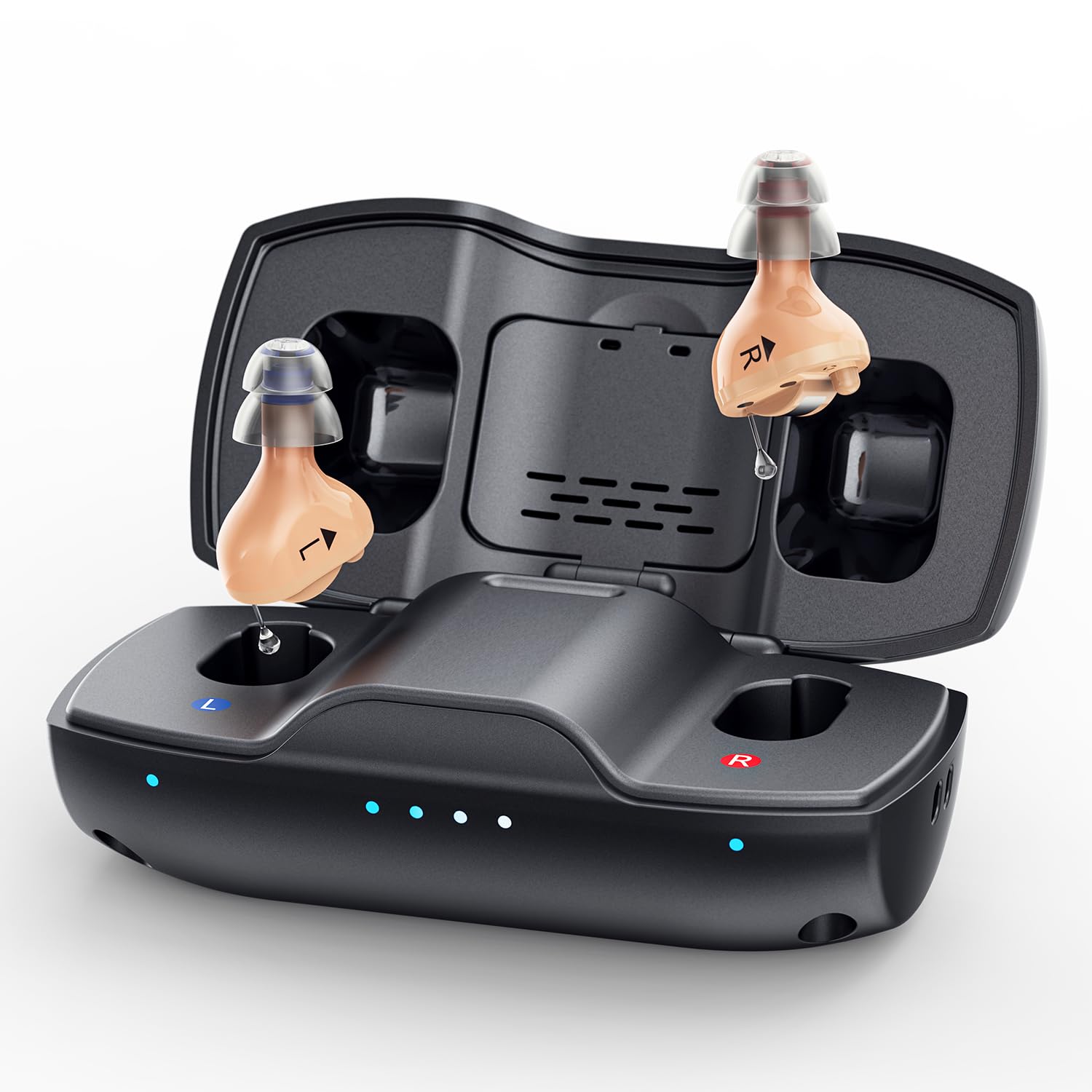 iBstone Nova Hearing Aids for Seniors Adults – Superior Sound Quality, Smart Noise Cancelling, No Feedback, Auto On/Off, Rechargeable, with Dryer Department & Anti-lost Lanyard, Over-the-Counter