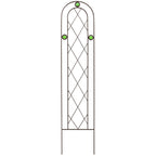 Arcadia Garden Products TR01 4' x 10" Arched Garden Trellis, Black