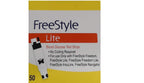 Freestyle Lite® Blood Glucose Test Strips for Monitor System, Red-Yellow, (50 pieces)