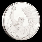 Donald Trump Assassinated Coins Shooting Collection Medal Trump Fighting for America Collectible Coin (3 Pieces Silver-Silver)