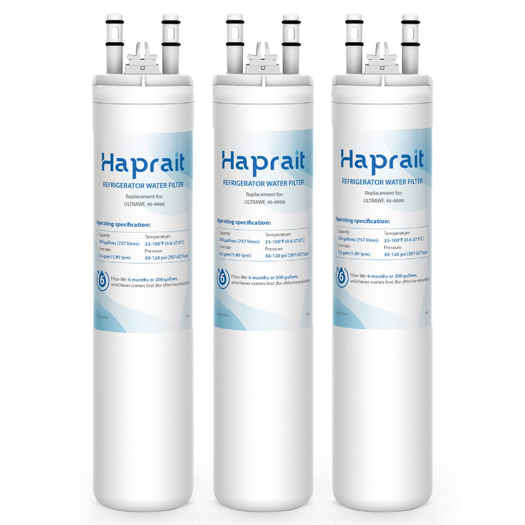 Haprait HP005 Replacement for Frigidaire ULTRAWF, Pure Source Ultra, Kenmore 9999, 469999, 46-9999, A0094E28261 Water and Ice, Height 11 inches, 3 Count