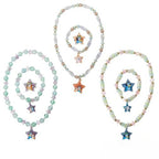 LUV HER Bluey Girl's Jewelry Set - Dress up 9 Piece Toy Jewelry Box Set with Bead Necklace, Bracelet and Ring - Play Accessories - Ages 3+