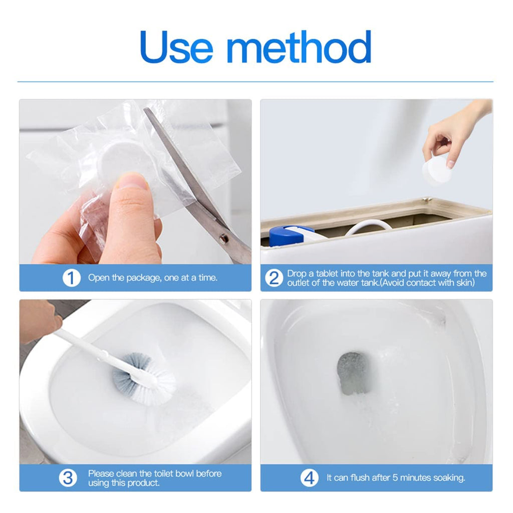 KIISIISO Toilet Bowl Cleaners 26 PACK, Automatic Toilet Bowl Cleaner Tablets for Deodorizing & Descaling, Long-Lasting Cleaning Tablets for Toilet Tank Against Tough Stains