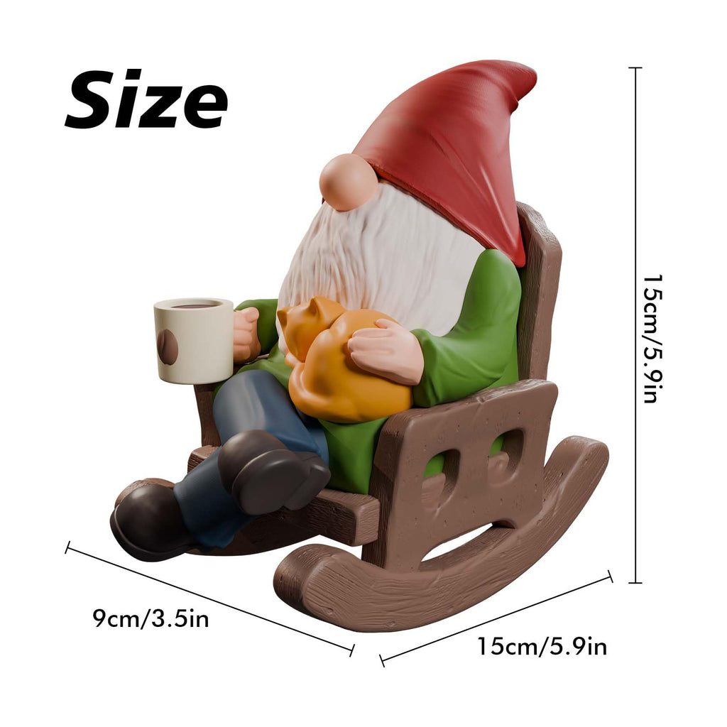 Faumsut Drinking Coffee Garden Gnomes Statue Decoration
