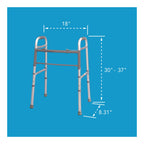 CAREX Folding Walker for Seniors, 30-37 Inches, 1 Count
