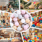 GOGOSO Ball Pit Balls for Toddler, Baby Plastic Playballs Kids Soft Pastel Pelotas Non-Toxic BPA-Free,Pink+Grey+Beige+White,100 Balls